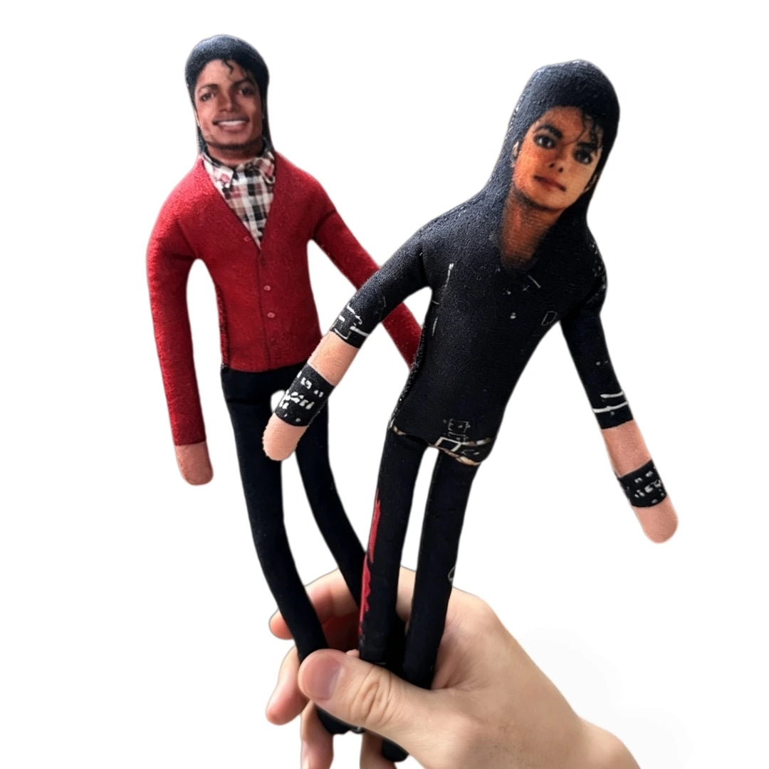Michael Jackson Plush Figure - 2026 Cosplay Prop Doll with Movable Joints for Room Decor & Gifts