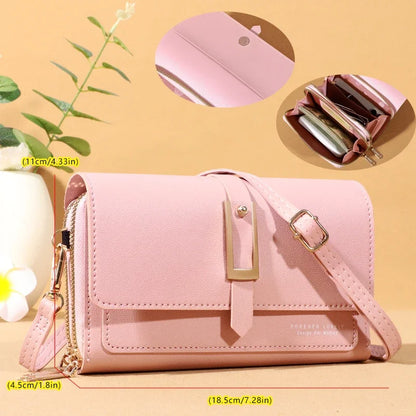 Roulens Small Crossbody Shoulder Bag for Women - Cellphone Bag with Card Holder, Wallet Purse and Handbag Features