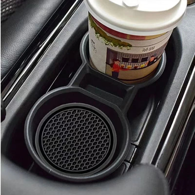 4PCS Universal Silicone Car Cup Holder Inserts – Anti-Slip Round Mats for Center Console Storage & Interior Protection