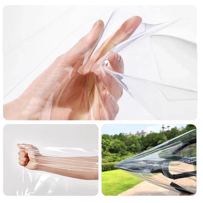 Winter Insulated Window Curtains – Thick Transparent Plastic, Windproof & Cold-Proof Sealing Screens