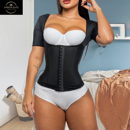 Women’s Fajas Waist Trainer Cincher – Postpartum Underbust Corset Body Shaper for Slimming, Compression & Curved Figure Control