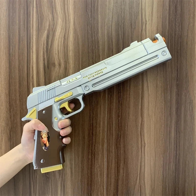 OW Gun Cosplay Meiling Zhou Frost Shock Prop – PU Rubber Weapon Model, Safe Halloween Costume Accessory