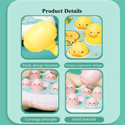 Duck/Frog/Pig Baby Toy: Montessori Learning Game Educational Puzzle with Hammer | Gift for 12-24 Months Toddler Boy/Girl
