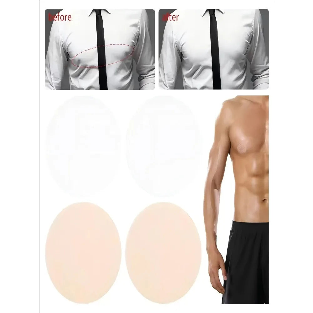 200PCS Men's Invisible Disposable Nipple Covers – Waterproof Breathable Chest Concealer Stickers