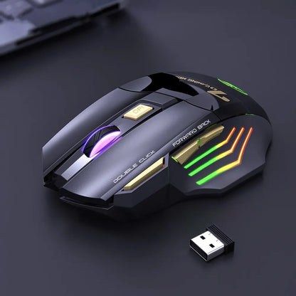 IMICE GW-X7 Wireless Gaming Mouse | 3200DPI, Dual Mode, Rechargeable, 7 Keys, Silent, Bluetooth, 7-Color LED