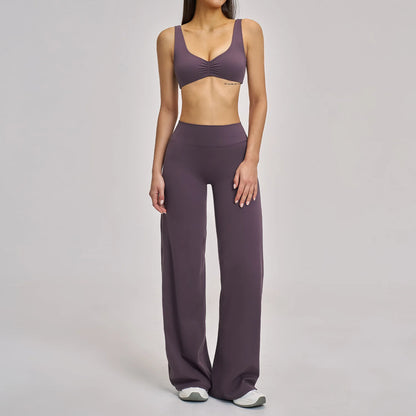 Women’s 2/3PCS Yoga Set – Long Sleeve Sports Bra & High Waist Leggings Gym Workout Tracksuit Fitness Athletic Wear Outfit