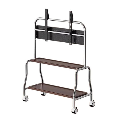 Rolling TV Stand on Wheels – Mobile Cart for 32–75in LCD & LED Flat/Curved TVs, Holds 110lbs, VESA 600x400mm