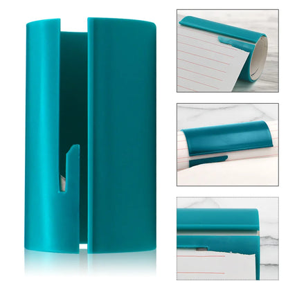 Wrapping Paper Cutter – Sliding Christmas Paper Cutting Tool, Safe Plastic Mini Cutter for Household Use, Blade-Free