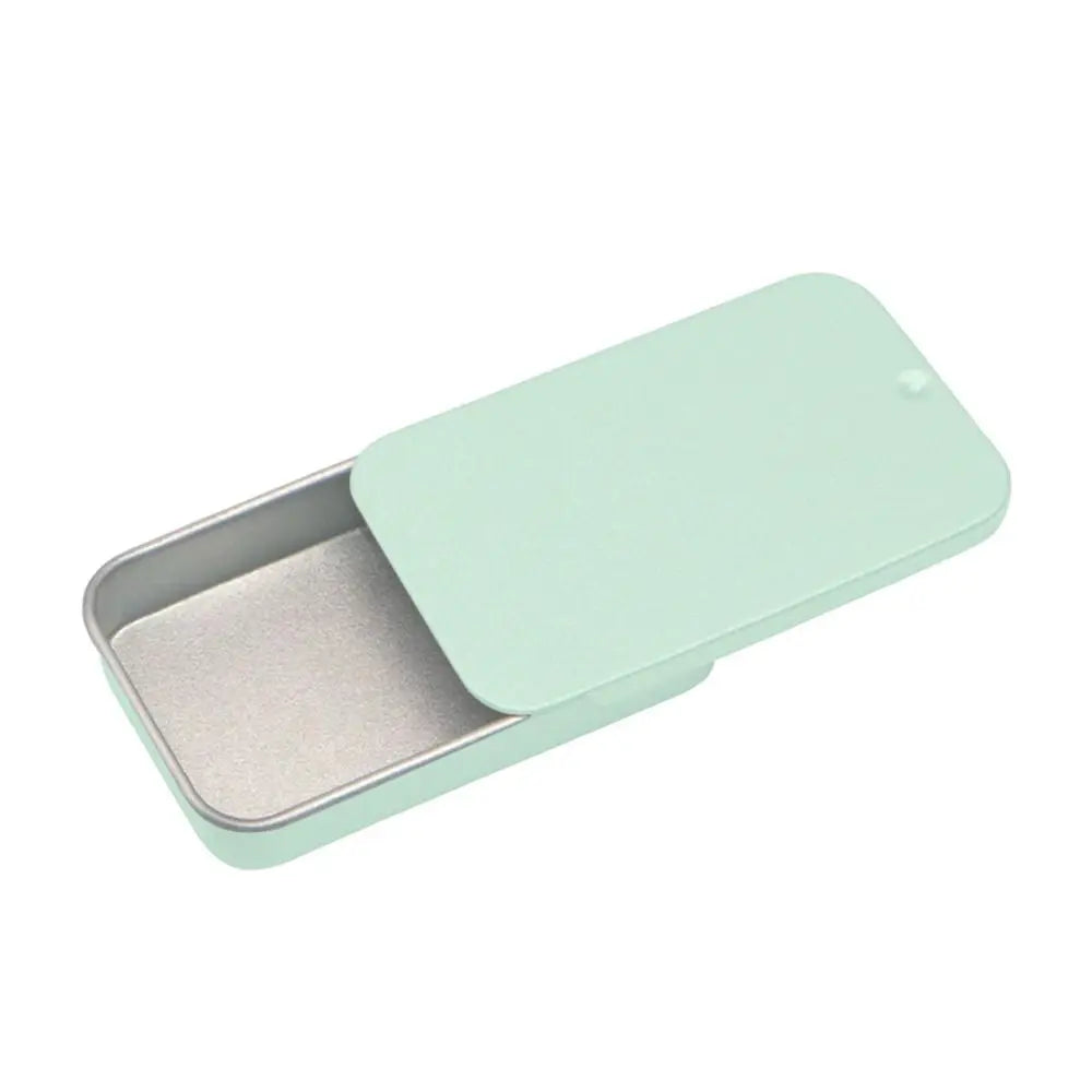 Metal Rectangular Mini Tin Box – Hinged Push-Top Candy, Pill & Small Storage Container
