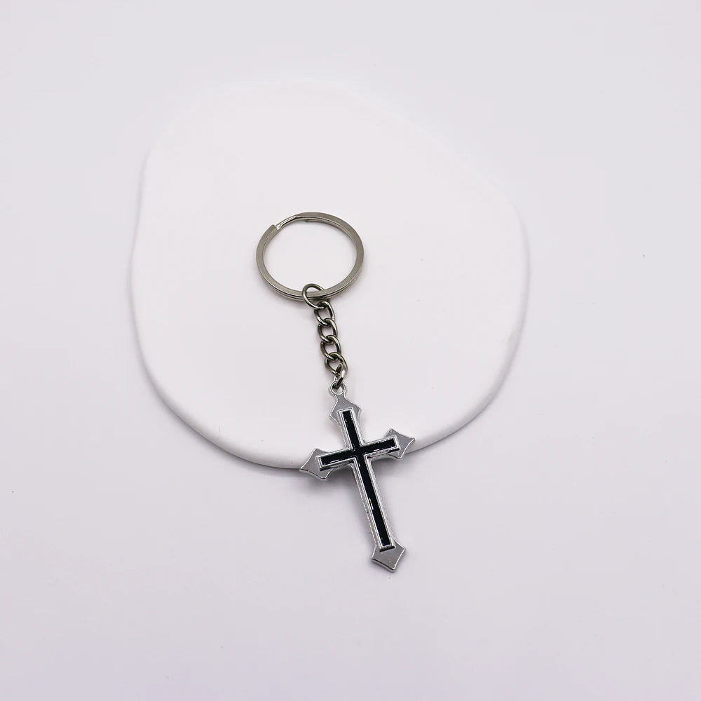 Classic Cross Keychain - Fashion Car Key Ring Pendant & Bag Jewelry Accessory