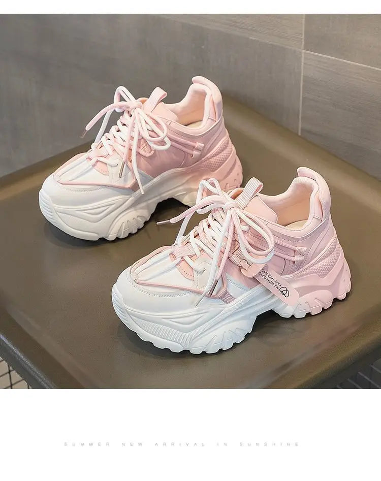 Women's Platform Sneakers - 2024 Spring Fashion Thick Sole Casual Shoes & Tennis Trainers