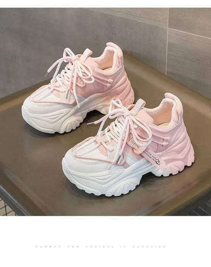 Women's Platform Sneakers - 2024 Spring Fashion Thick Sole Casual Shoes & Tennis Trainers