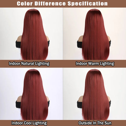 26" Long Straight Synthetic Wig – Fashion Color Wig for Women, Daily Wear, Halloween Costume, Party & Cosplay