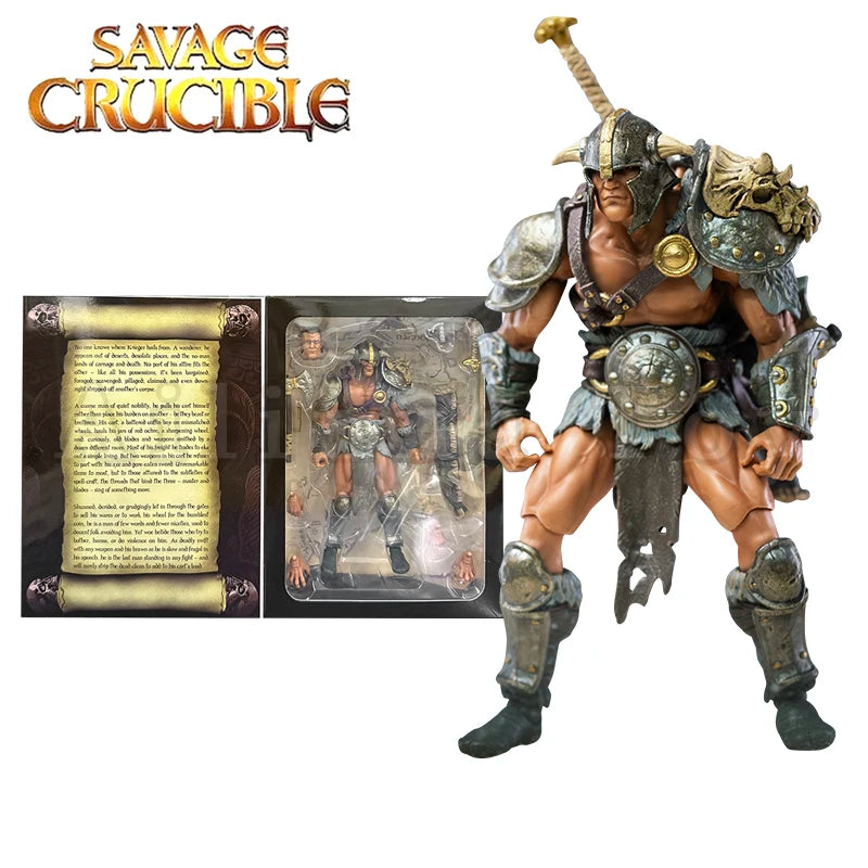 Harbinger Studios 1/12 7-Inch Action Figure – Savage Crucible Wave 2 Jaeger Nashom Krieger Whoman Barbarian Anime Model Gift