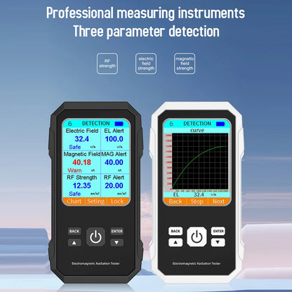 3-in-1 EMF Radiation Detector - Electric, Magnetic & RF Field Meter for Electromagnetic Radiation Testing