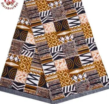 Bintarealwax Ankara Fabric - Wholesale Polyester Sewing Material for Women's Party Dresses FP6390