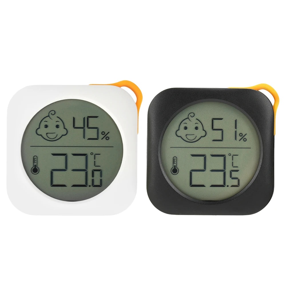 Mini Indoor Thermometer & Hygrometer - LCD Digital Temperature and Humidity Meter for Home, Office & Desktop Use