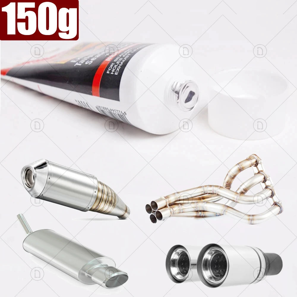 High-Temperature Sealant Paste Glue - Car Exhaust Pipe, Tailpipe, Muffler & Motorcycle Repair Tool for Automotive Metal