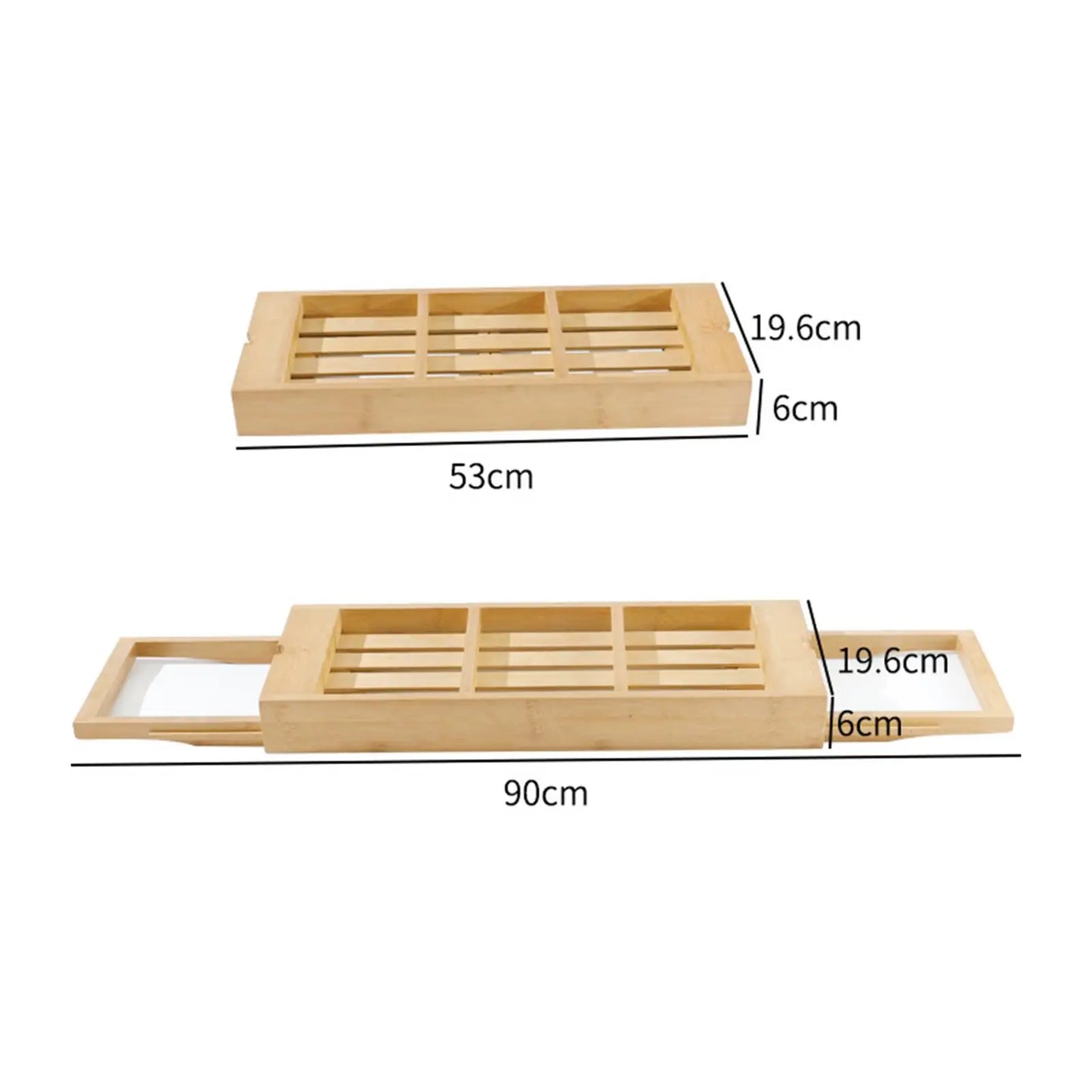 Expandable Bathtub Rack Tray – Bath Shelf Organizer for Soap, Drinks, & Tealights