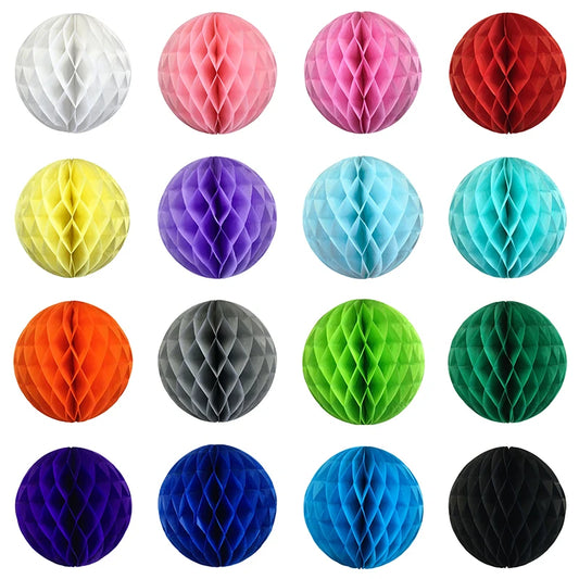 1pc Honeycomb Ball Paper Flower Lantern - 2'', 4'', 6'' Sizes for Wedding, Kids Birthday, Christmas Party, and Baby Shower Decorations