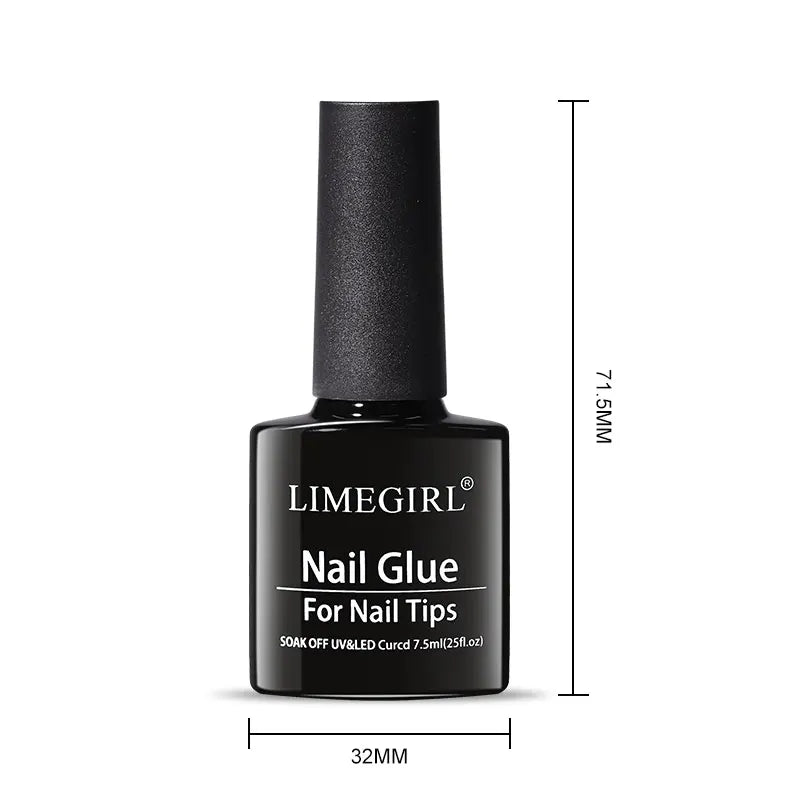 Limegirl 7.5ml UV Nail Glue Gel – Strong Multi-Function Gel for False Nails, Manicure, Hybrid Gellac Polish