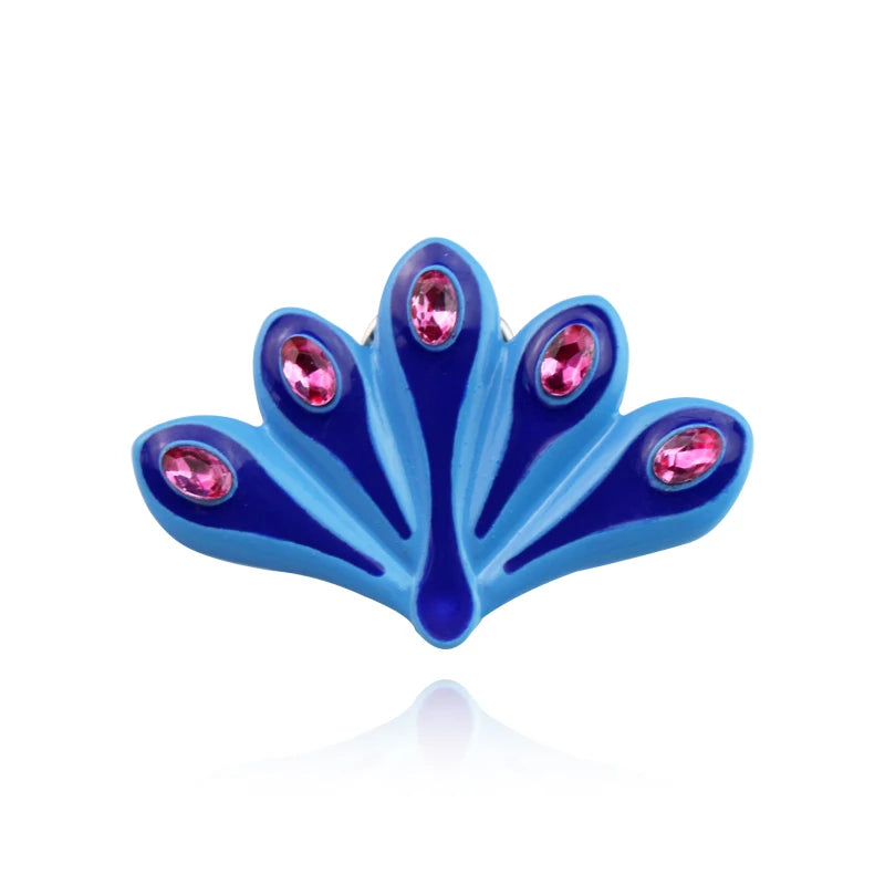 Cute Blue Peacock Enamel Pin - Cartoon Metal Lapel Brooch Jewelry for Men and Women