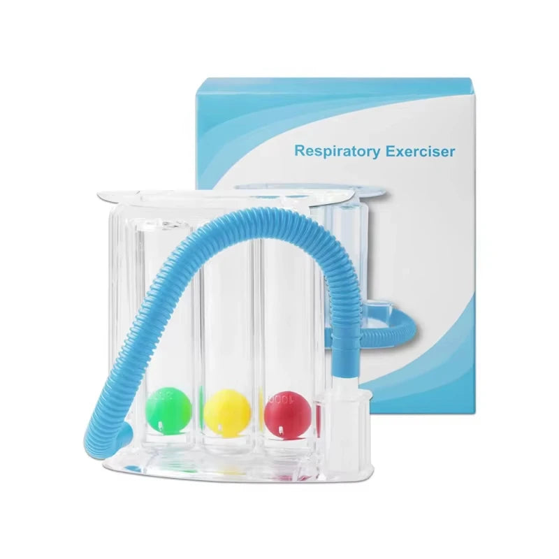 3-Ball Breathing Trainer — Lung Function & Respiratory Spirometry Exerciser for Deep Breath and Capacity Improvement