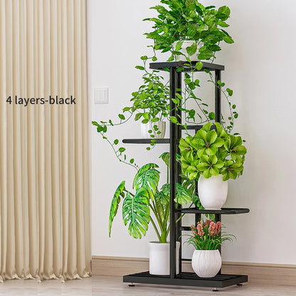 Cordlal Iron Plant Stand 6/7/8-Layer Flower Pot Holder Rack Organizer for Home Garden Decor
