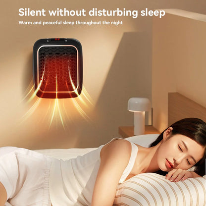 1200W Mini Wall-Mounted Ceramic Heater - PTC Fast Heating Electric Space Heater with Remote Control for Bathroom and Bedroom