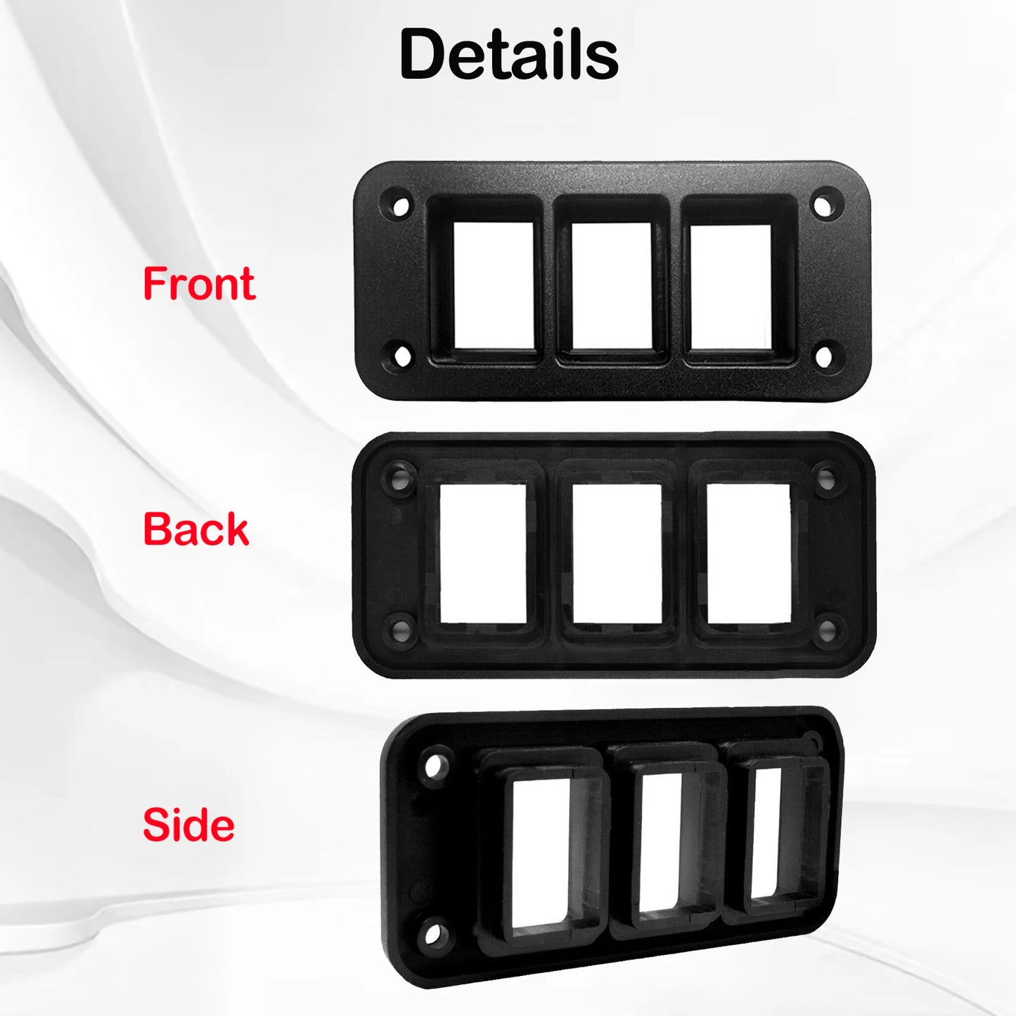 Toyota Push Switch Mount Bracket - 32x22mm Panel Holder for LandCruiser Prado Hilux Hiace Tacoma