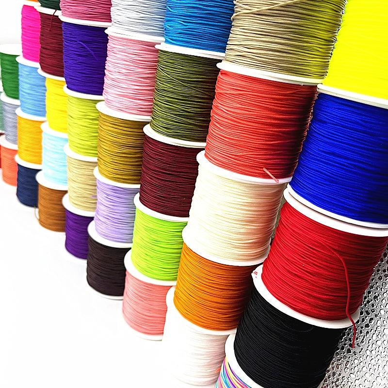 Nylon Macrame Cord Thread (0.4–1.5mm) – Braided DIY Bracelet, Beading & Tassel String