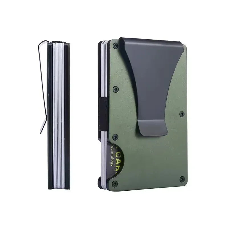 2025 RFID Blocking Front Pocket Wallet – Slim Minimalist Metal Wallet with Money Clip for Men & Unisex
