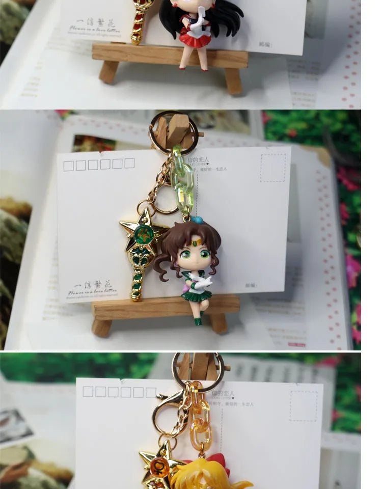 New Sailor Moon Car Keychain — Tsukino Usagi Anime Figure Keyring, Backpack Pendant Doll, Kids’ Collectible Toy Gift