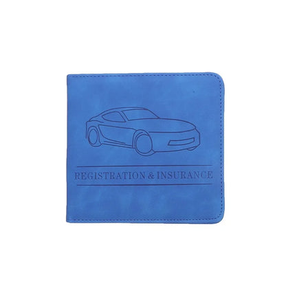 Car Registration & Insurance Holder – Leather Driving License Cover, Auto Documents Storage Bag & Credit Card Holder