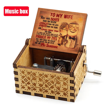The Nightmare Before Christmas Music Box - Vintage Wooden Hand-Crank Musical Gift