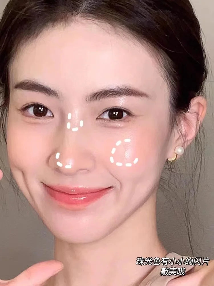 KAXIER High Gloss Stick Highlighter Blush — Waterproof Shimmer Face Contour Illuminator & Brightening Rouge