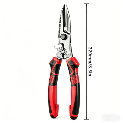 Multi-Functional Electrician Scissors - Heavy-Duty Wire Cutter, Crimper & Wrench Tool