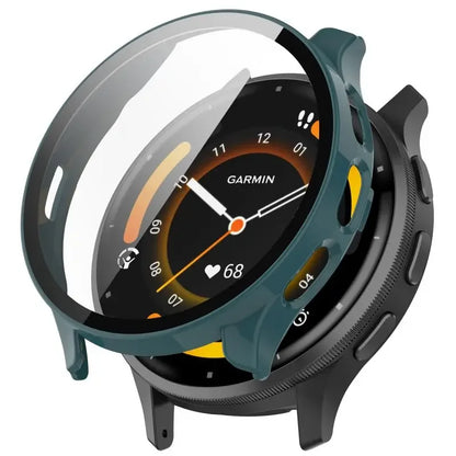 Tempered Glass Case for Garmin Venu 3/3S – Smartwatch Protective Cover with Screen Protector Bumper Shell
