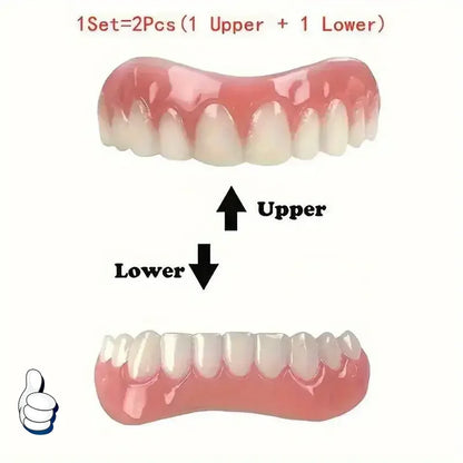 Denture Silicone Liner Kit - Soft Upper & Lower Denture Cushion Set for Easy Dental Care and Comfort