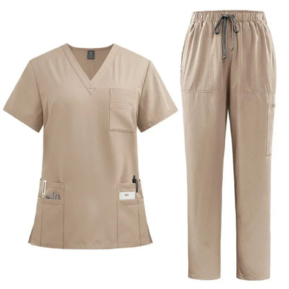 Classic Nurse Scrubs Set for Men - Medical Uniform with Surgical, Dental, and Clinical Accessories, Top and Pants Workwear