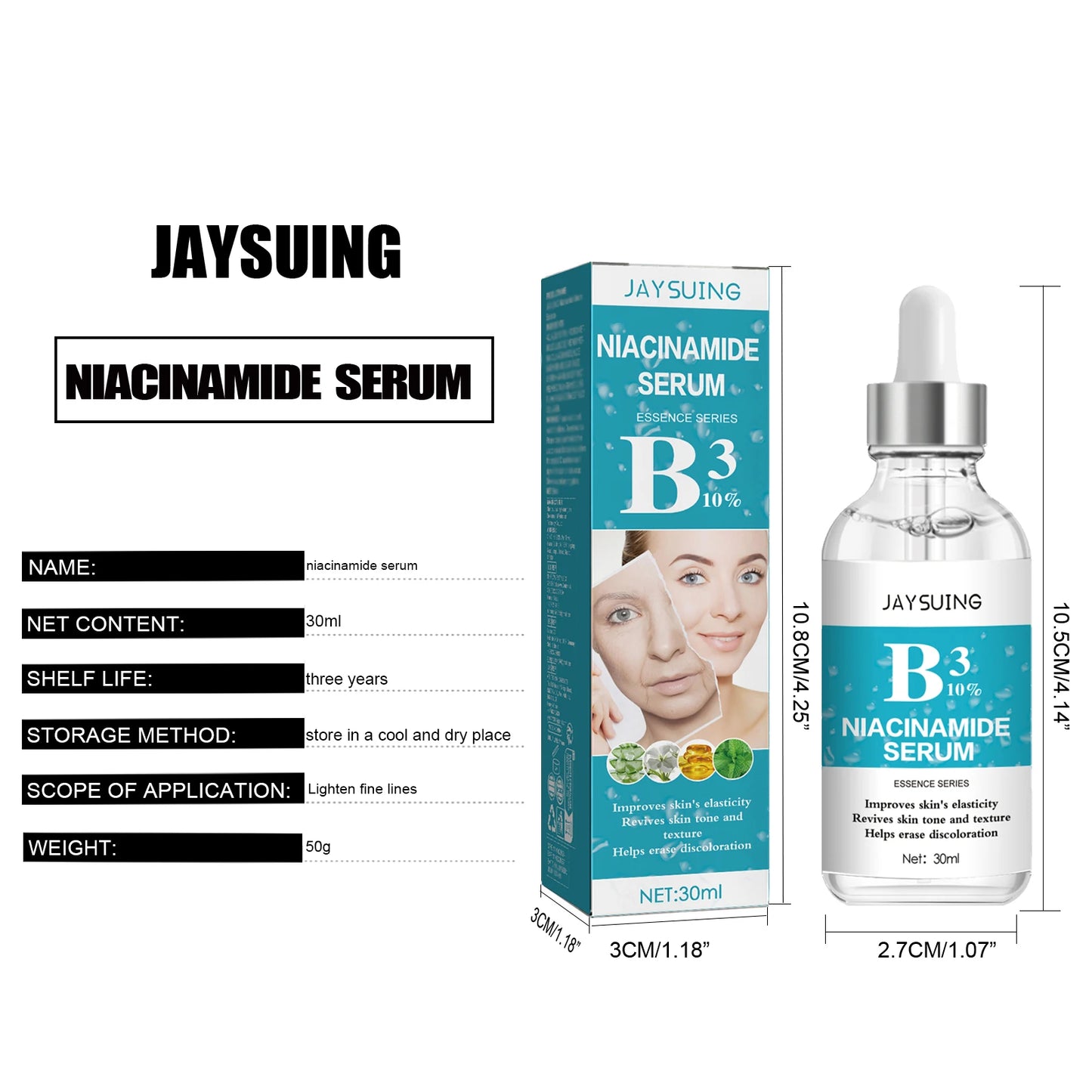 Nicotinamide Anti-Wrinkle Serum – Collagen Lifting & Firming Face Essence, Smooths Fine Lines, Repairing Anti-Aging Skin Care Serum