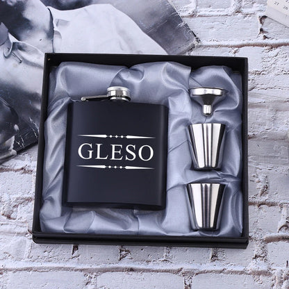 Personalized 6oz Stainless Steel Hip Flask – Engraved Christmas, Birthday, Valentine's Day Gift, Custom Logo for Wedding Favors   2/2