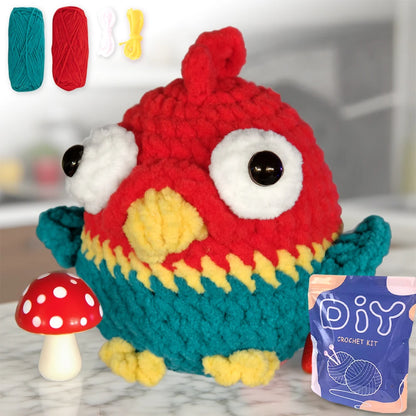 Animal Crochet Kit for Beginners - DIY Starter Set with Step-by-Step Knitting & Craft Supplies