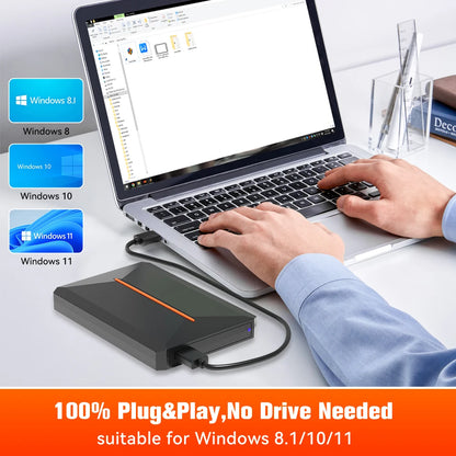 500GB Portable External Gaming Hard Drive – 3,760+ 3D/AAA Games for PS4, PS3, PS2, Switch, Wii, N64, DC & More (Windows PC)