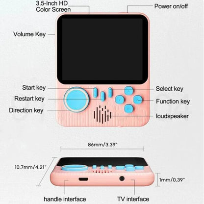 G7 Retro Handheld Game Console - 3.5-Inch HD Screen with 666 Built-In Games & TV Support