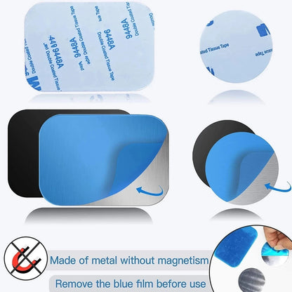 Universal Metal Plate Kit for Magnetic Car Mount – Adhesive Mobile Phone Holder Replacement for Xiaomi and All Smartphones