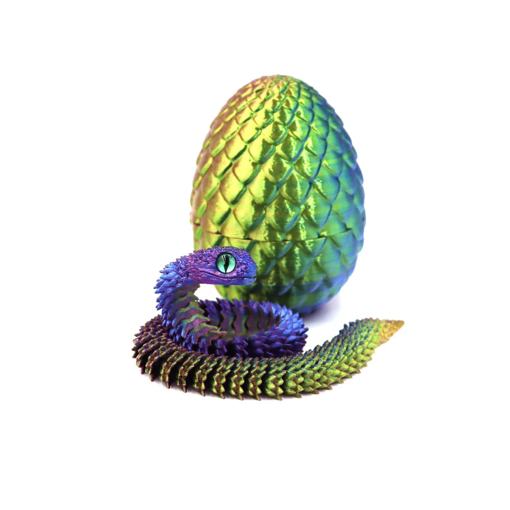 3D Printed Snake Egg Toys – Rotating Articulating Desktop Decorations & Anime-Inspired Home Decor Figures