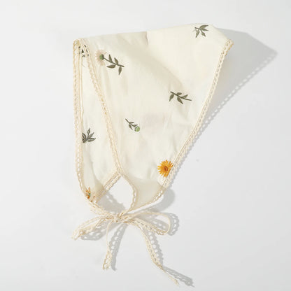 Fabric Printing Triangle Scarf — Flower Turban Bandana Headband for Women Retro Hair Accessories