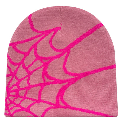 Y2K Spider Web Knit Hat - Unisex Outdoor Sports Fashion Beanie for Men & Women