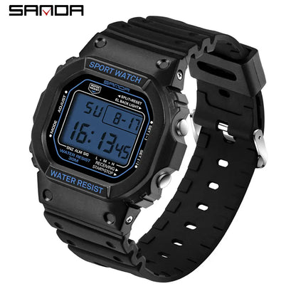 SANDA G-Style LED Digital Sports Watch - Unisex Shockproof Waterproof Military Wristwatch with Stopwatch for Men and Women